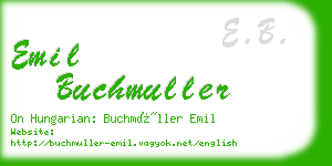 emil buchmuller business card